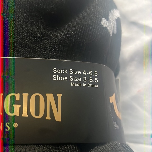 KIDS TRUE RELIGION BLACK SOCKS - Picture 3 of 4